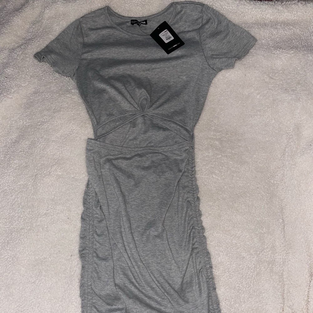 Grey cut out fashion nova dress